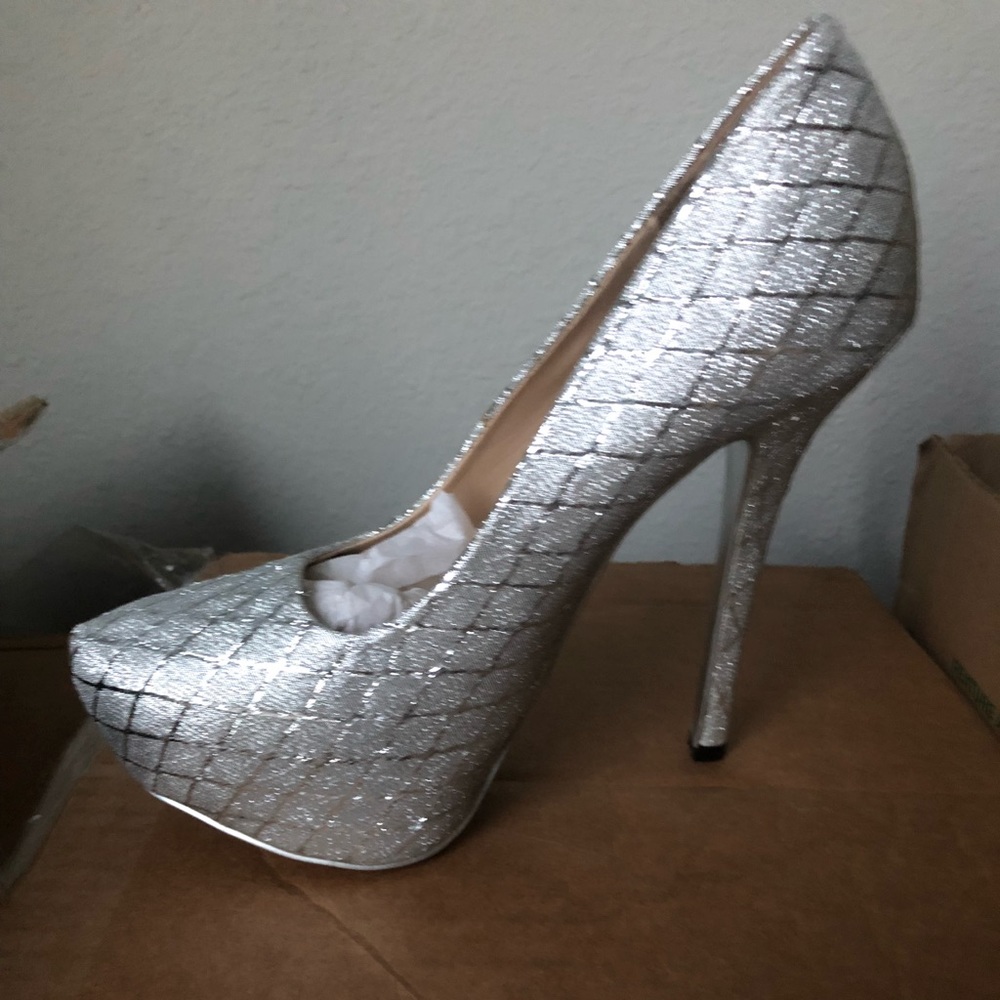Silver Platform Heels